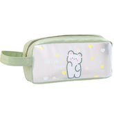 PVC Pencil Pouch with Zipper Closure (Green)