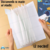 Space Theme File Folder with Button Lock – Pack of 2 Pcs Space Theme Certificates Holder with 6 Pockets, Office Documents File, Expandable Folders for Documents (Pack of 2-Random Color)