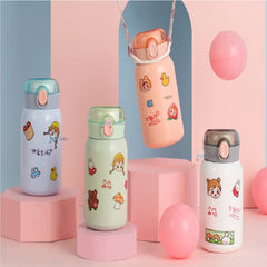 Water Bottle for Kids – Insulated Stainless Steel Bottle, Kids Water Bottle Double Walled Vacuum Insulated Stainless Steel Bottle, Double-Wall Thermos Flask (350 ML)