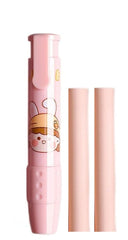 Pen Erasers – Retractable Eraser, Novelty Eraser Pen Shaped, Press Mechanical Rubbers with 2 Pcs Refill Erasers for Kids Students, Stationery Gift for Kids, Return Gift for Kids