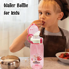 Water Bottle for kids, 550 ML -Cute Design Water Bottle with Sipper, Sipper bottle for Kids - Tritan, Pack of 1