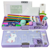 Multifunctional Pencil Box for Kids, Unicorn Pencil Box, Kids Pencil Box for Girls, Magnetic Pencil Box for Girls, Girls Pencil Pouch, Pop up Pencil Box