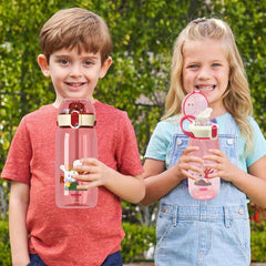 Water Bottle for kids, 550 ML -Cute Design Water Bottle with Sipper, Sipper bottle for Kids - Tritan, Pack of 1