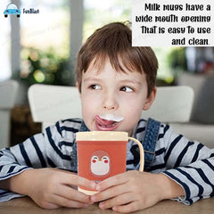 Milk Mug for Kids – Unbreakable Mug for Kids, Milk Mugs for Kids Unbreakable - Milk Drinking Cup for Kids, Cartoon Milk Mug/Cup for Kids & Toddlers (Pack of 2)