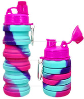 Silicone Sipper Bottle for Kids - Expandable Sipper Water Bottle for Home, office, Gym, Trekking, Fancy Stylish Water Bottle for Girls, Boys - 500 ML