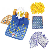 Bingo Game for Kids, Bingo Machine Raffle Indoor Family Toys and Games, Fun Playing Board Game with 90 Numbers and 48 Cards (Assorted Color)
