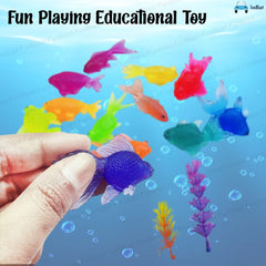 Little Cute Fish Toys – Pack of 12 Pcs Aquatic Sea Animal Toy for Kids, Sea Marine Animal Figure Playing Set for Kids, Sea Creatures Action Toys for 3+ Years Old Kids, Boys, Girls