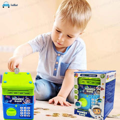 Piggy Bank with Electronic Lock – Cartoon Theme Coin Box, Money Safe Coin Bank for Kids, Money Bank with Sound and Music (Random Color)