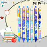 Gel Pens for Writing - Cartoon Design Lightweight Gel Pen with Comfortable Grip for Extra Smooth Writing, Stationery for School & Office, Birthday Return Gift (6 Pcs) – Blue Ink