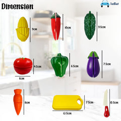 Vegetables Play Set Toys - Realistic Sliceable Cutting Vegetable Pretend Play Kitchen Toys for Kids, Play Food Toys, Vegetable Toys with Chopping Board & Knife - 9 Pcs
