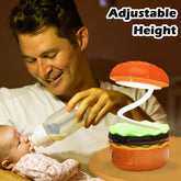 Table Lamp - Burger Design Desk Light for Kids & Adults, Rechargeable Desk Lamp with Pen Holder & Sharpener, Study Desk Light