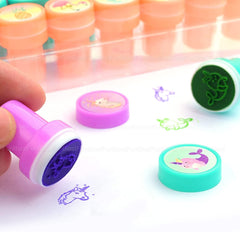 Unicorn Stamps for Kids – Unicorn Scrapbook Stamper, Educational Toys Art and Craft School Supplies (Pack of 10 Pcs)