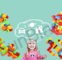 Building Blocks for Kids with Wheel, Block Bricks Toys for Kids, Best Gift Toy for Girls, Boys (78 Pcs & 16 Wheels)