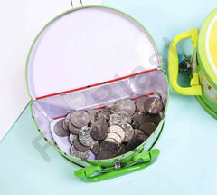 Piggy Bank - Money Saving Tin Coin Bank with Lock and Key, Fruit Shaped Coin Box for Kids, Boys, Girls, Piggy Bank for Kids, Money Box for Kids, Birthday Return Gift