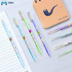 Erasable Gel Pens - Pack of 12 Pcs Erasable Pens 0.5mm, Erasable Pens with Magic Eraser, Smooth Writing Gel Pen, Stationery for School & Office, Birthday Return Gift - Blue Ink