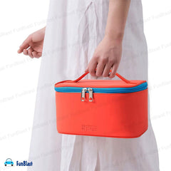 Toiletry Bag with Handle for Women (Red)