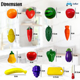 Fruits and Vegetables Play Set Toys - Realistic Sliceable Cutting Fruits and Vegetable Pretend Play Kitchen Toys for Kids, Fruit Vegetable Toys with Chopping Board & Knife