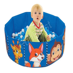 Large Size Ball Pool for Kids, Foldable Square Zoo Ball Pool Play Tent Kids, Playground Tent House with 50 Balls – Ball Pool Game for 2-5 Years Old Kids, Boys, Girls