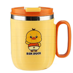 Stainless Steel Mug with Lid for Kids, Milk Mug for Kids Milk Drinking Cup for Kids, Insulated Coffee Mug, Mug for Girls, Insulated Vacuum Coffee Cup - 400 ML