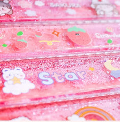 Scale Ruler for Kids – Doll Theme Scale for Girls, Glitter Scale Ruler Set for Students, Stationary Gifts for Kids, Return Gifts, Glitter Scale - 3 Pcs