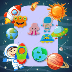 Eraser for Kids – Aliens & Space Theme Erasers Set for Kids, Eraser for Kids Eraser Set for Return Gift, Stationary Set for Kids, Rubber Eraser for Kids, Stationary Set for Kids (6 Pcs)