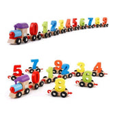 Wooden Digital Colourful Number Train - Educational Toys for 2-Year-Old, Vehicle Pattern 0 to 9 Number Learning & Educational Toys for Kids, Pre-School Learning Kit for Toddlers