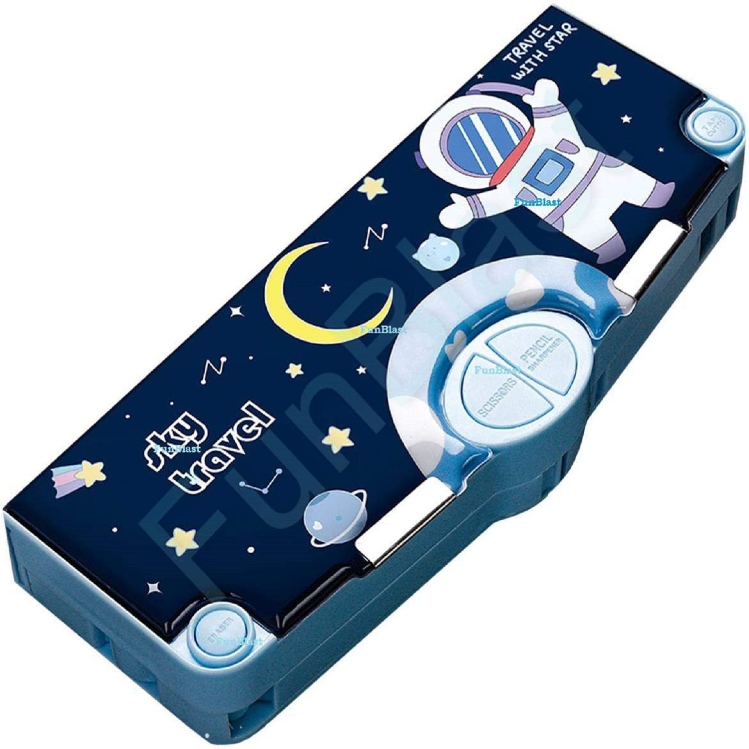 Multifunctional Pencil Box for Kids, Space Pencil Box for Boys, Magnet –  FunBlast