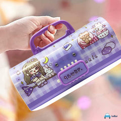 Kids Pen & Pencil Box – Suitcase Style Password Lock Pencil Case, Multi-Layer Pencil Box for Kids, Boys, Girls, Stationary Organizer Case for Kids