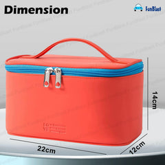 Toiletry Bag with Handle for Women (Red)