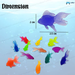 Little Cute Fish Toys – Pack of 12 Pcs Aquatic Sea Animal Toy for Kids, Sea Marine Animal Figure Playing Set for Kids, Sea Creatures Action Toys for 3+ Years Old Kids, Boys, Girls