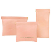 3 Pcs Mini Multipurpose Makeup Pouch for Girls & Women (Rose Pink)
