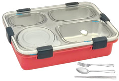 Lunch Box - Stainless Steel Lunch Box for Kids, Tiffin Box, Lunch Box with Spoon and Fork, Bento Lunch Box, Lunch Box for Kids, Insulated Lunch Box, Lunch Box for Office Women & Men (Not Leak-Proof - for Dry Foods Only)