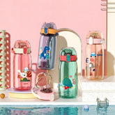 Water Bottle for kids, 550 ML -Cute Design Water Bottle with Sipper, Sipper bottle for Kids - Tritan, Pack of 1