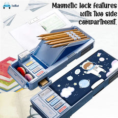 Multifunctional Pencil Box for Kids, Space Pencil Box for Boys, Magnetic Pencil Box for Boys, Pop up Pencil Box
