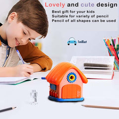 Sharpener for Kids - House Shaped Pencil Sharpener, Table Sharpener Machine – Stationary Gifts for Kids, Sharpener for School and Office