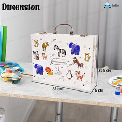 Color Box with Multiple Coloring Kit, Twin Tip Color Markers, Colouring Pencils, Crayons, Coloring Book and Water Color Paint Brush for Painting