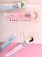 10 In 1 Pens For Kids Ball Pen Set For School & Office-Cartoon Pen For Office, School Stationery Items For Kids-Stationery Kit(Set Of 3)