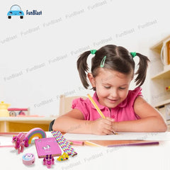 Unicorn Stationery Set for Girls Boys - Kawaii Stationery for Girls, Stationery Box with Pencil, Eraser, Sharpener, Diary Stationery Kit for Kids