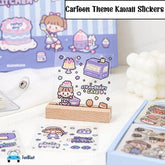 Cute Girl Theme Kawaii Stickers - 200 Sheets Cute Washi Stickers, Japanese Style Cartoon Girls Sticker Set, Stationery Item, Journals, Scrapbooking, DIY Arts and Crafts