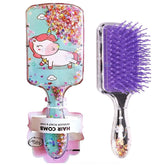 Unicorn Comb and Brush Set, Unicorn Glitter Hair Brush Comb for Girls, Massage Hairbrush Unicorn Kids Hair Brush/Hair Comb (Random Color) (Pack of 1 Pcs)