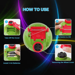 Dinosaur Gear Toy for Kids – 360 ° Rotating Musical Toys for Kids, Battery Operated Toys for Kids, Toys for Kids, Bump & Go Toys, Transparent Gear Toys, Gifts for Kids