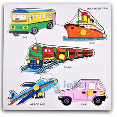 Wooden Learning Vehicle Puzzle Board for Kids Learning Toy for Kids – (Pack of 1)
