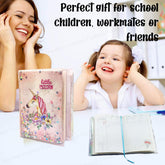 Notebook Diary for Kids, Water Journal Diary for Girls Glitter Notebooks for Girls – Unicorn Diary Notepad for College Students (Pack of 1 Pcs; Random Color)