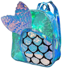 Mermaid Sequin Bags for Kids – Glitter Bag for Girls – Small Backpack for Picnic Outdoor Travel Bags for Girls, Korean Bag for Girls