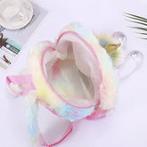 Unicorn Soft Fur Bag for Kids - School & Picnic Bag/Lightweight Travel School Mini Backpack for Girls & Kids, Birthday Gift for Girls, Return Gift (Random Color)