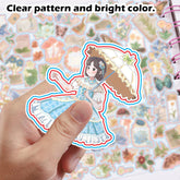 Kawaii Stickers Set – 16 Sheet (100+ Pcs) DIY 3D Stickers for Girls, Aesthetic Sticker, Stickers for Journaling, Scrapbooking, Cute Stickers Set (Girls & Flowers 4x4=16 Sheets)