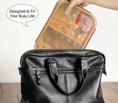 Lunch Box for Kids - Tiffin Box for Kids, Plastic Lunch Box for Office Men & Women, School Lunch Box with Spoon, Wheat Straw Fiber Lunch Box