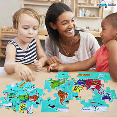 World Map Jigsaw Puzzle for Kids Jigsaw Puzzle for Kids of Age 3-5 Years – 24 Pcs (Size 30X22 cm)