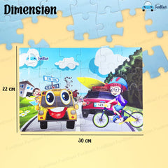 Road Transport Jigsaw Puzzle for Kids – 24 Pcs Jigsaw Puzzle for Kids, Boys, Girls