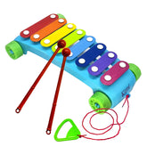 Xylophone for Kids - Pull Along Toys, Musical Xylophone with Wheels for Baby, Musical Instruments for Kids 1 2 3 4 Years Kids, Early Development & Activity Toys for Babies - Random Color